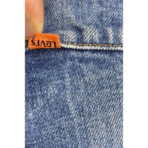 1970s Rare LEVIS Vintage Orange Tab Flap Pocket Bell bottom Circa 1970s 34 X 36
